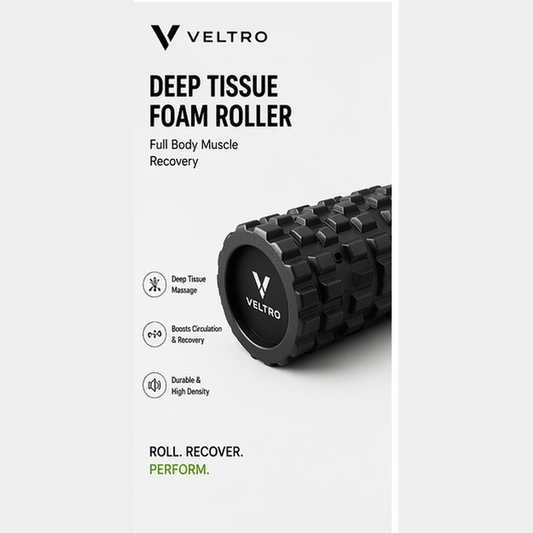Veltro Deep Tissue Foam Roller for full body muscle recovery and myofascial release